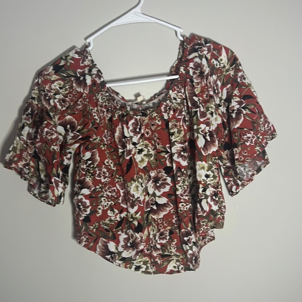 Off the shoulder purple rain blouse